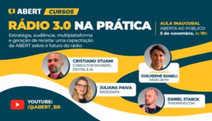 ABERT lança curso sobre Rádio 3.0 com foco em estratégias multiplataforma, audiência e geração de receita